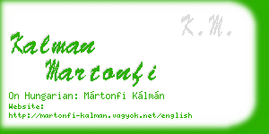 kalman martonfi business card